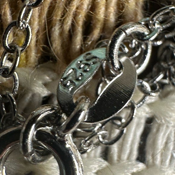 Beautiful Blue and Rainbow Flash Moon Shaped Labradorite Pendant Necklace - Picture 12 of 13